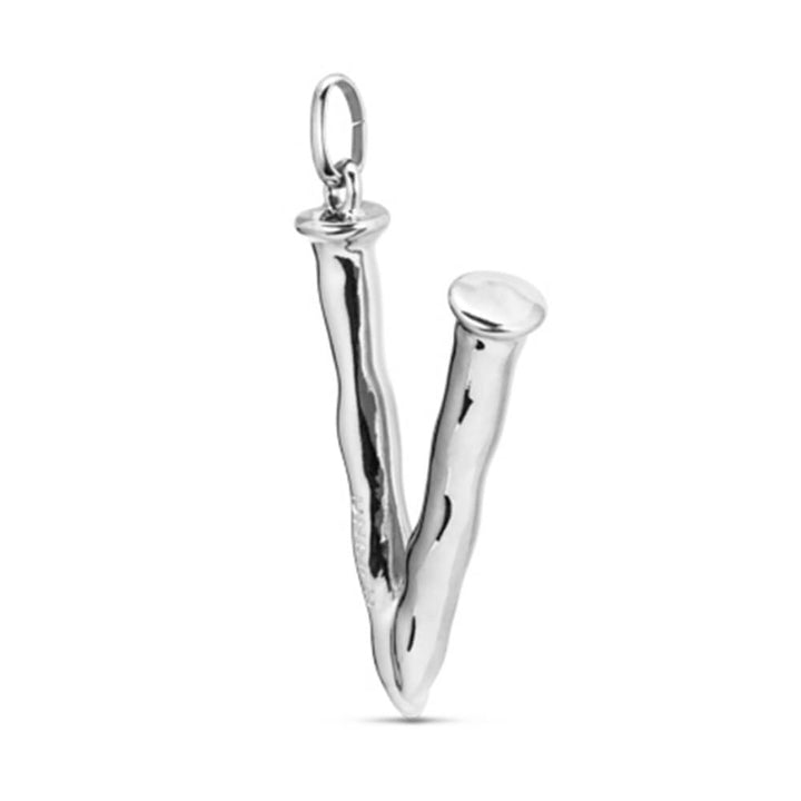 UNOde50 Sterling Silver - Plated Letter V Pendant - MococoUNOde50CHA0022MTL0000UCharms