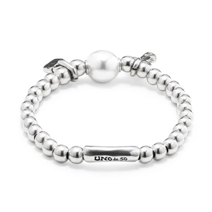 UNOde50 Sterling Silver - Plated Pearl Beaded Bracelet - MococoUNOde50PUL1523BPLMTL0LBracelets