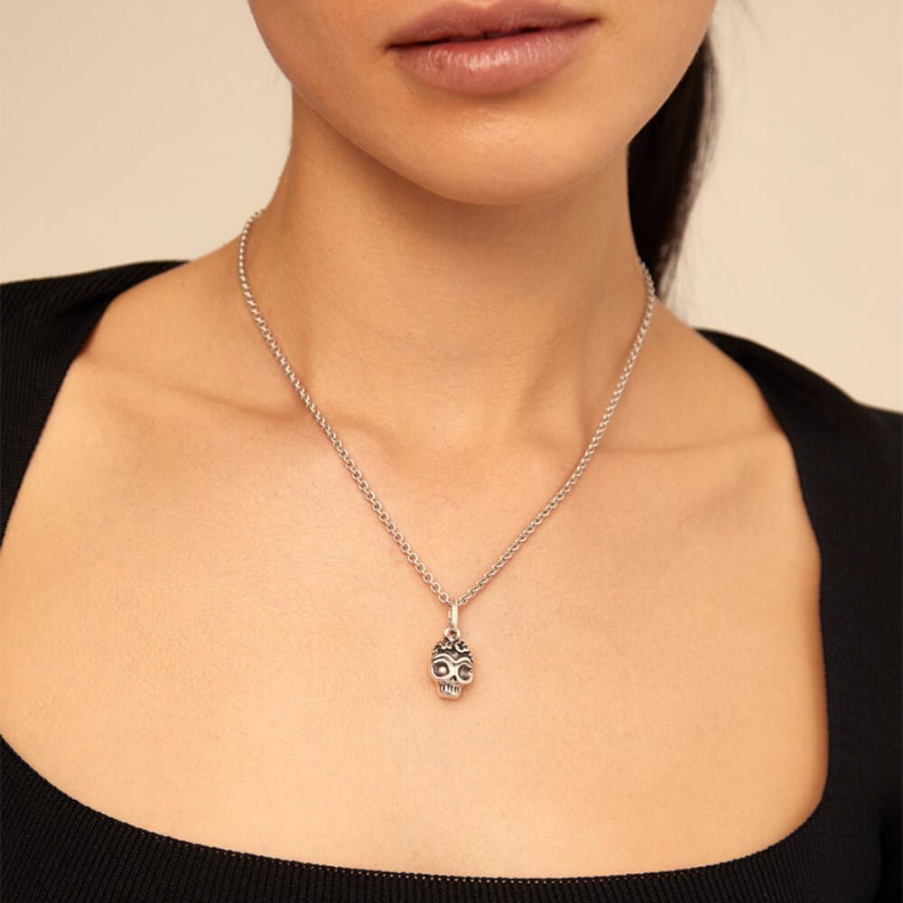 UNOde50 Sterling Silver - Plated Skull Charm - MococoUNOde50CHA0150MTL0000UCharms