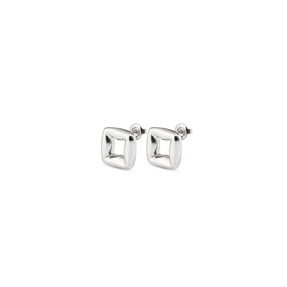 UNOde50 Sterling Silver - Plated Small Link Shaped Earrings - MococoUNOde50PEN0844MTL0000UEarrings
