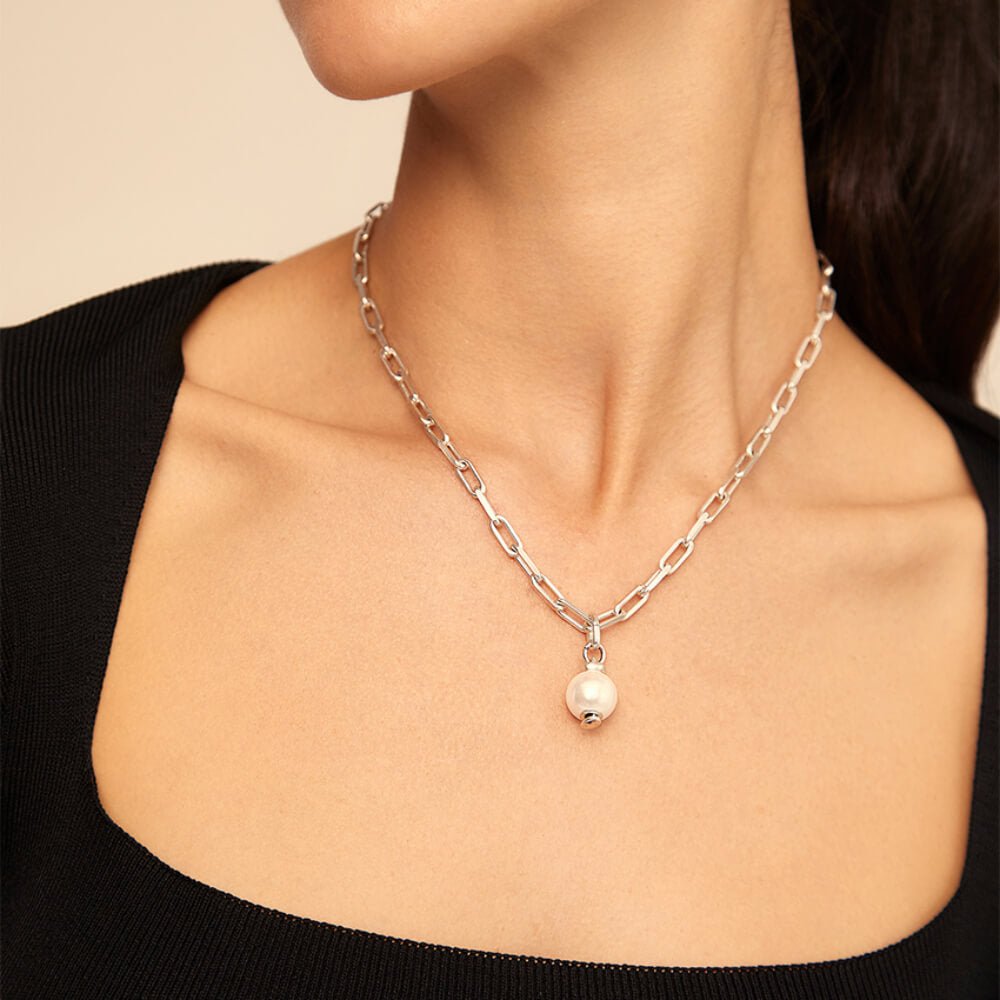 UNOde50 Sterling Silver - Plated White Pearl Charm - MococoUNOde50CHA0080BPLMTL0UCharms