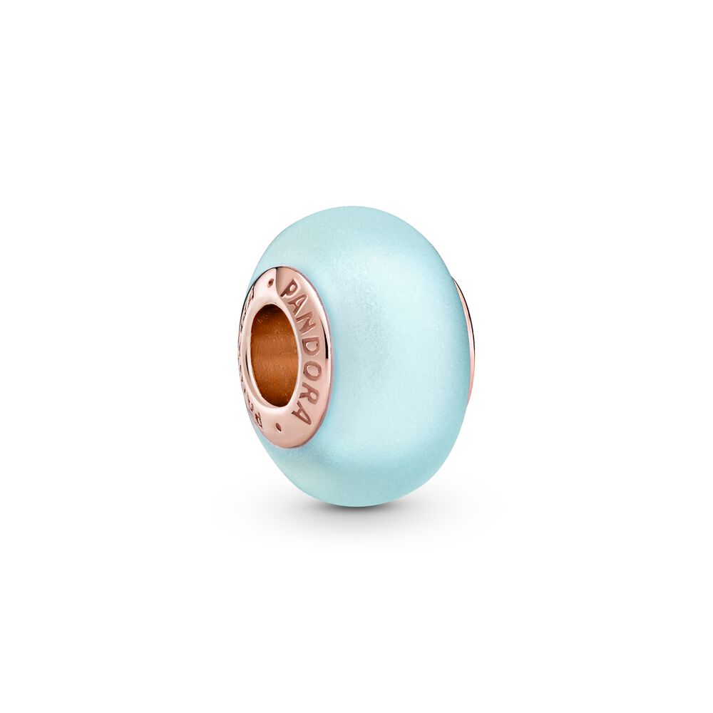 Pandora Matte Blue Murano Glass Charm