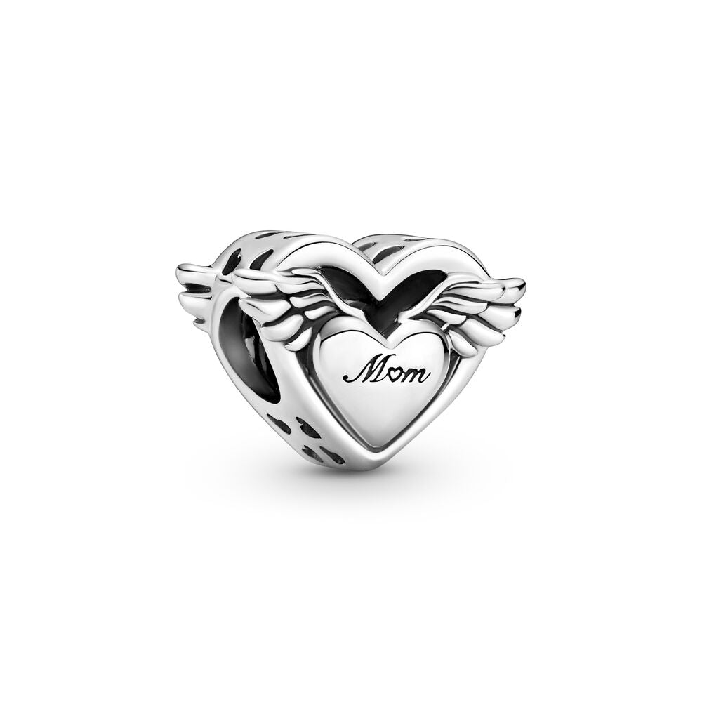 Pandora Silver Mum Heart with Wings Charm