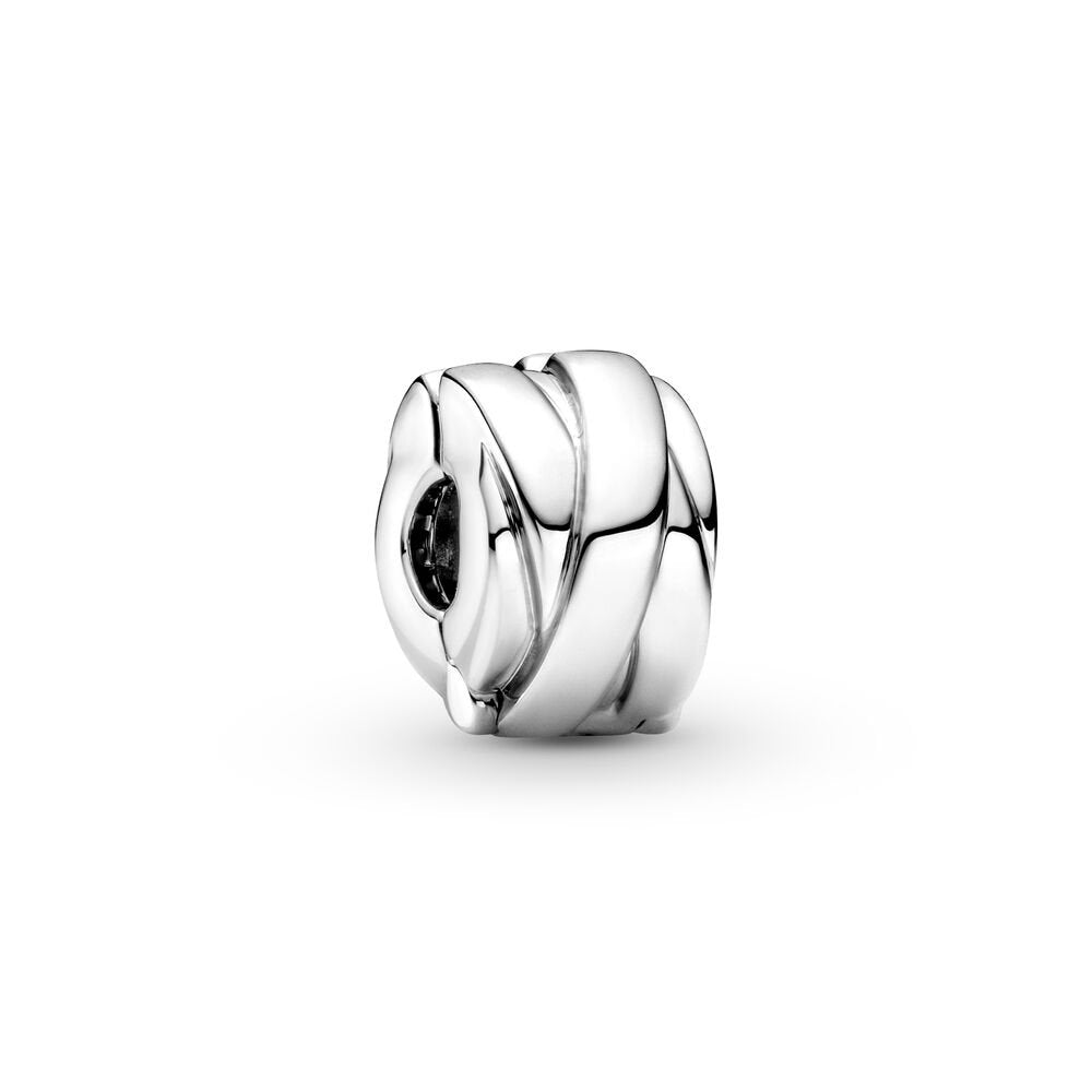 Pandora Silver Polished Ribbons Clip Charm