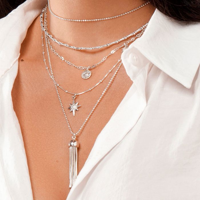 ChloBo Silver Cap Tassel Pendant Necklace - MococoChloBoSCDC211975060436641487Necklaces