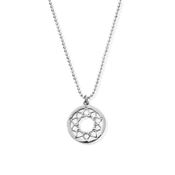ChloBo Silver Diamond Cut Chain with Heart Mandala Necklace - MococoChloBoSCDC14685060441653635Necklaces