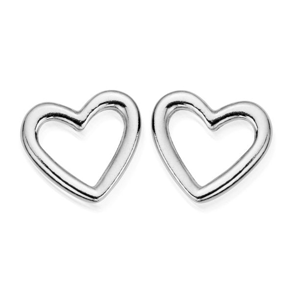 ChloBo Silver Stud Open Heart Earrings - MococoChloBoSEST5325060441653529Earrings