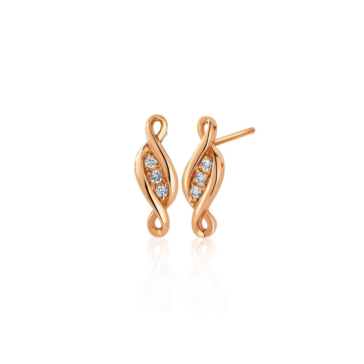 Clogau Solid Gold 1854 Past Present Future 18Ct Gold Earrings - MococoClogau1854PPF03525051537379201Earrings