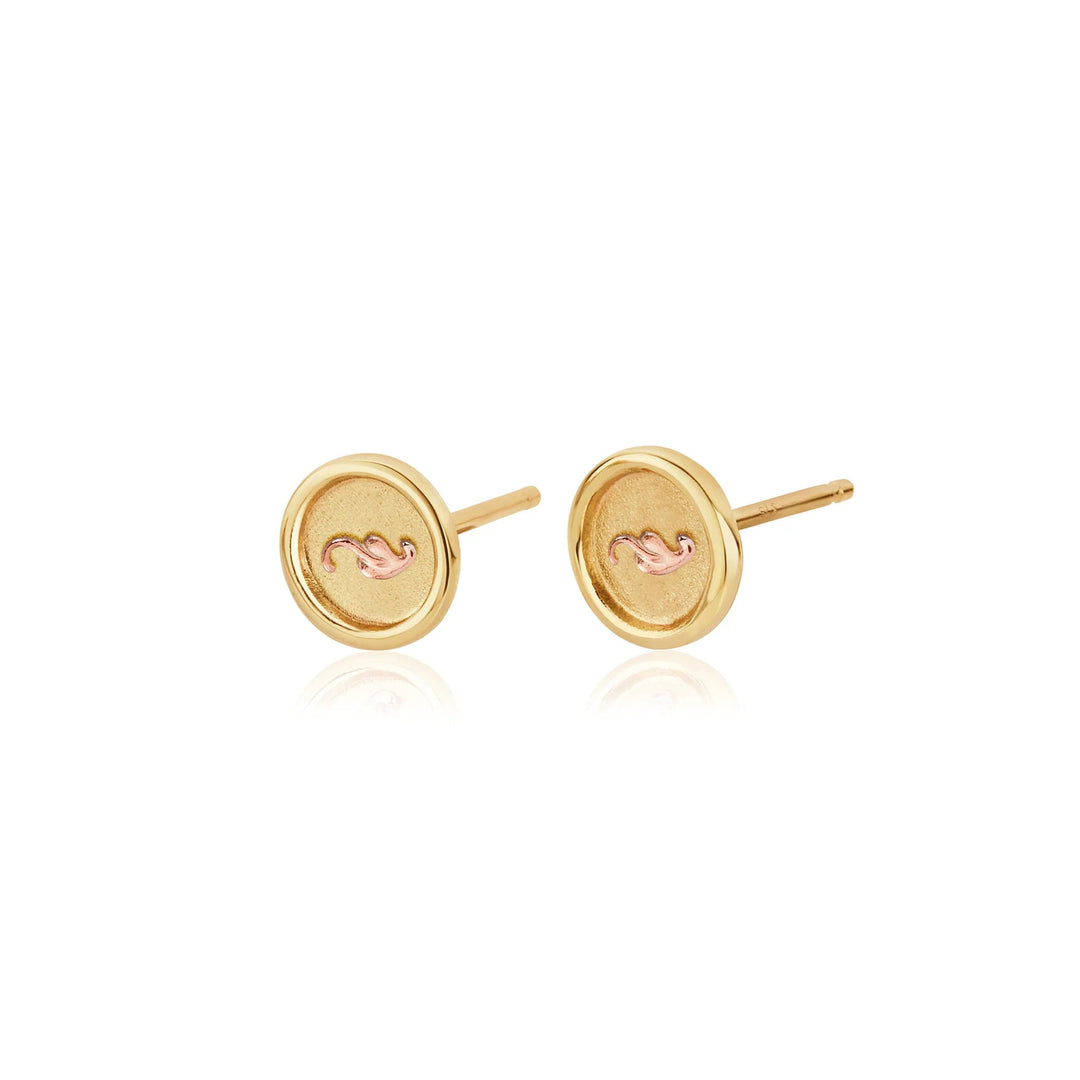 Clogau Solid Gold Tree Of Life Insignia Round Stud Earrings - MococoClogauGTOL03275051537371663Earrings