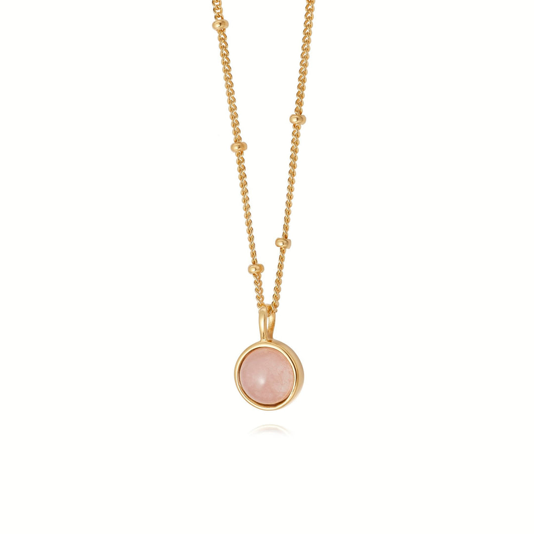 Daisy London 18ct Gold Plate Rose Quartz Healing Stone Necklace - MococoDaisy LondonHN1005_GP5056104103623Necklaces