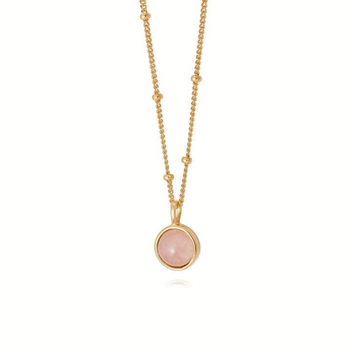 Daisy London 18ct Gold Plate Rose Quartz Healing Stone Necklace - MococoDaisy LondonHN1005_GP5056104103623Necklaces