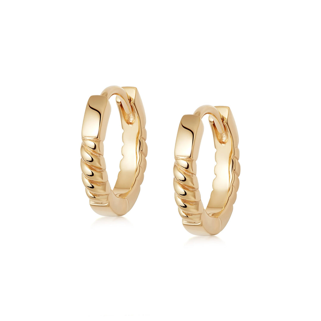 Daisy London 18ct Gold Plate Stacked Rope Huggie Hoops - MococoDaisy LondonEB8021_GP5056104106440Earrings