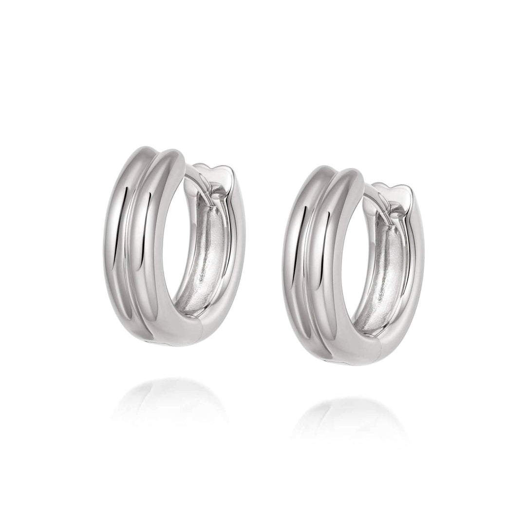 Daisy London Sterling Silver Meryl Huggie Hoop Earrings - MococoDaisy LondonHUG17_SLV5056104110959Earrings
