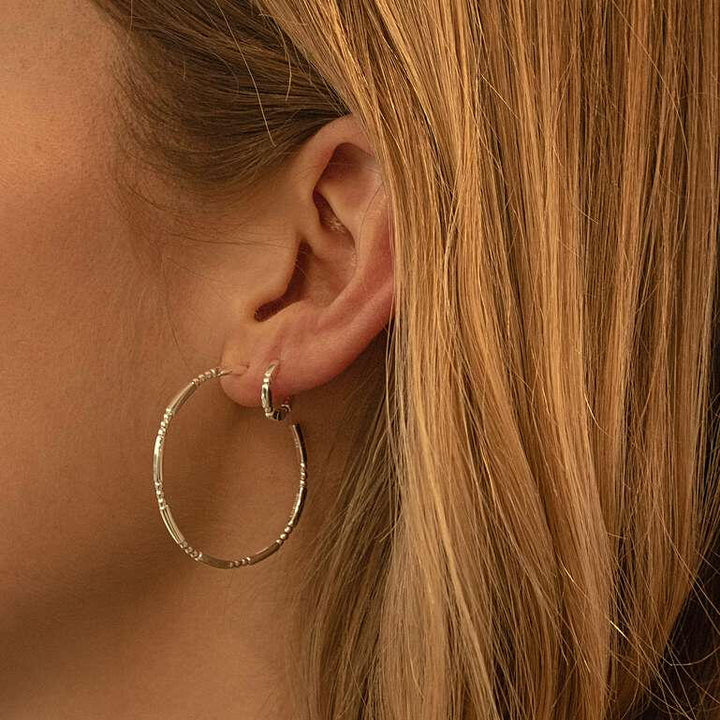 Daisy London Sterling Silver Stacked Huggie Hoops - MococoDaisy LondonEB8008_SLV5056104103951Earrings