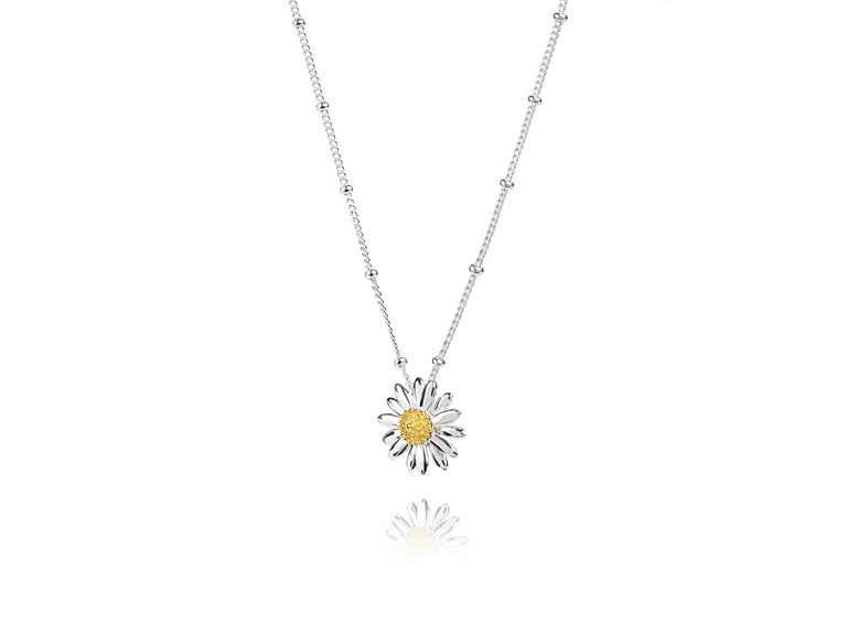 Daisy London Sterling Silver English Daisy Bobble Necklace Mococo