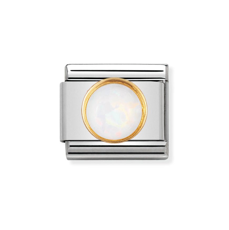 Nomination Classic 18ct Gold and Opal Round Charm - MococoNomination030503/078033497020062Charms and Links