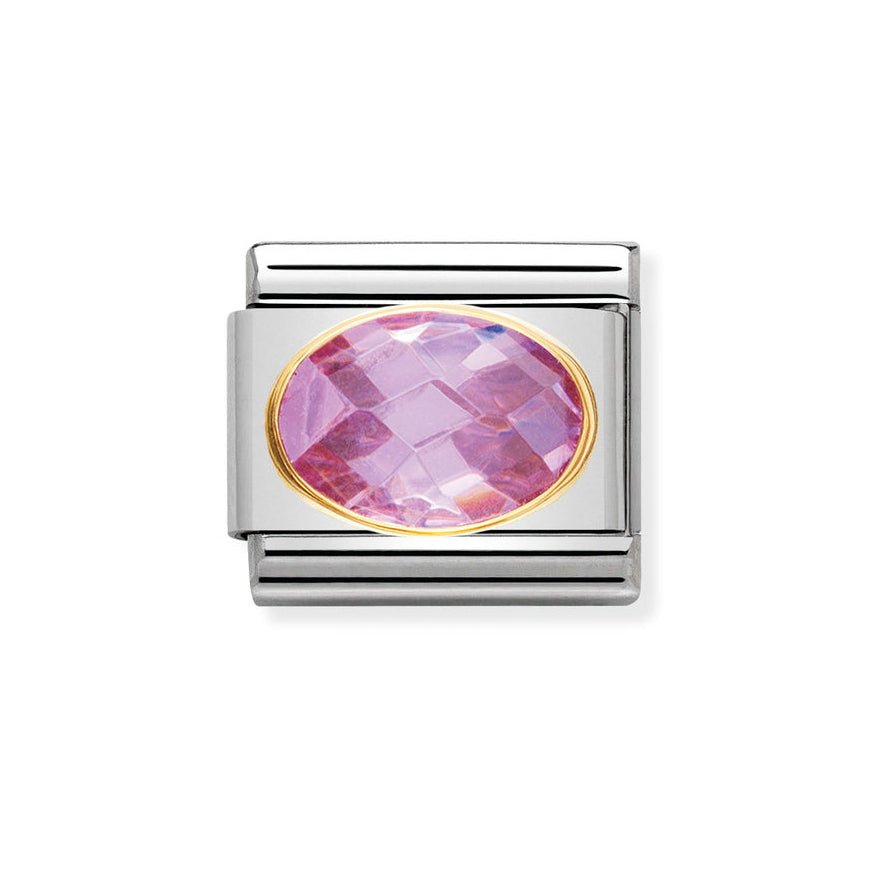 Nomination Classic 18ct Gold and Pink CZ Charm - MococoNomination030601/0038033497020352Charms and Links