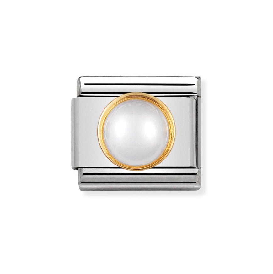 Nomination Classic 18ct Gold and White Pearl Round Charm - MococoNomination030503/138033497020116Charms and Links