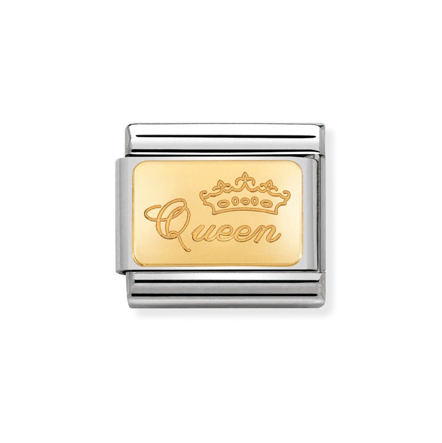 Nomination Classic 18ct Gold Queen Charm - MococoNomination030121/498033497429582Charms and Links