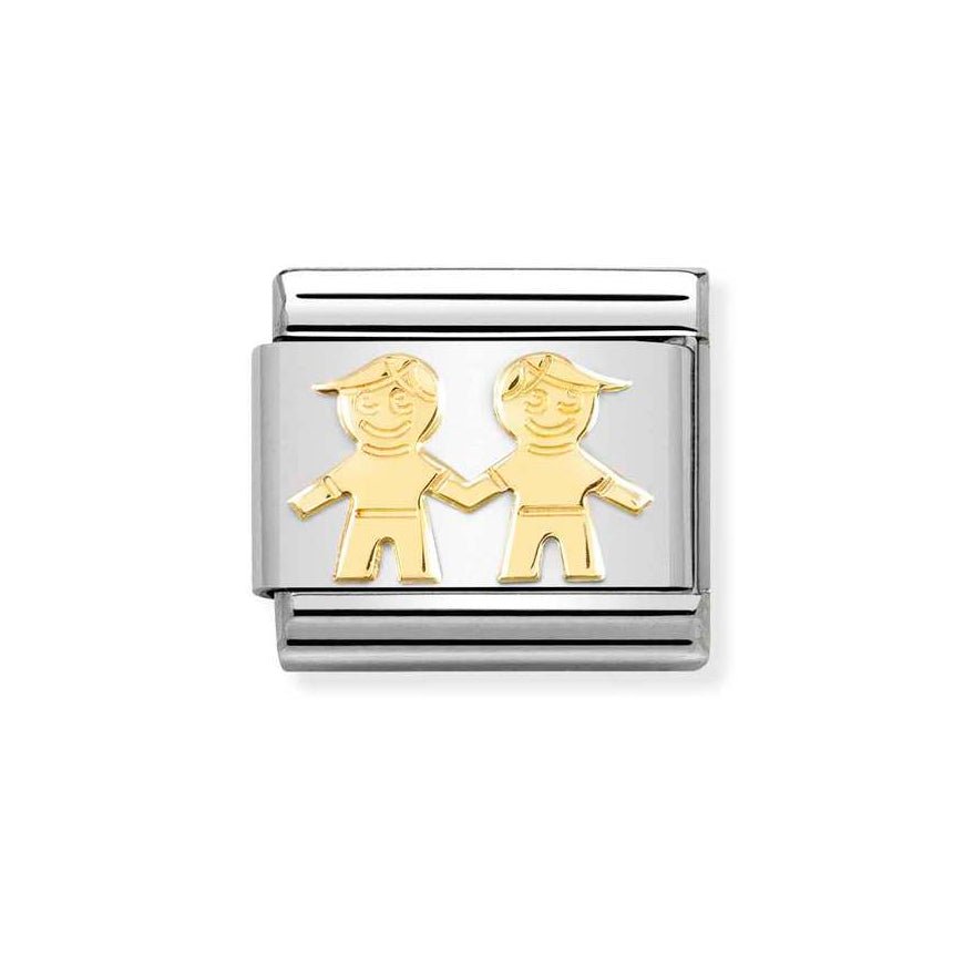 Nomination Classic 18k Gold Brothers Charm - MococoNomination030162/688033497522177Charms and Links