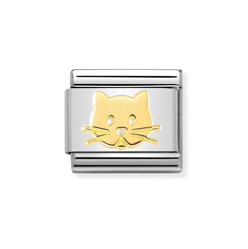 Nomination Classic 18k Gold Cat Face Charm - MococoNomination030162/538033497460820Charms and Links