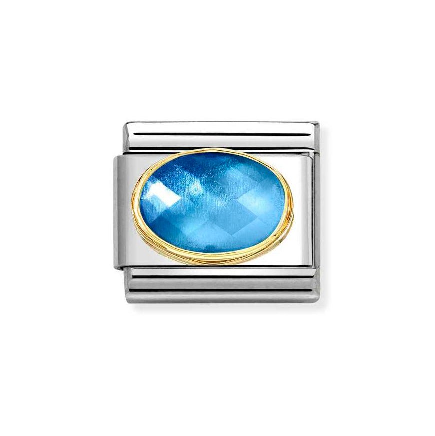Nomination Classic 18K Gold Faceted Blue Stone Charm - MococoNomination030612/0388033497549358Charms and Links