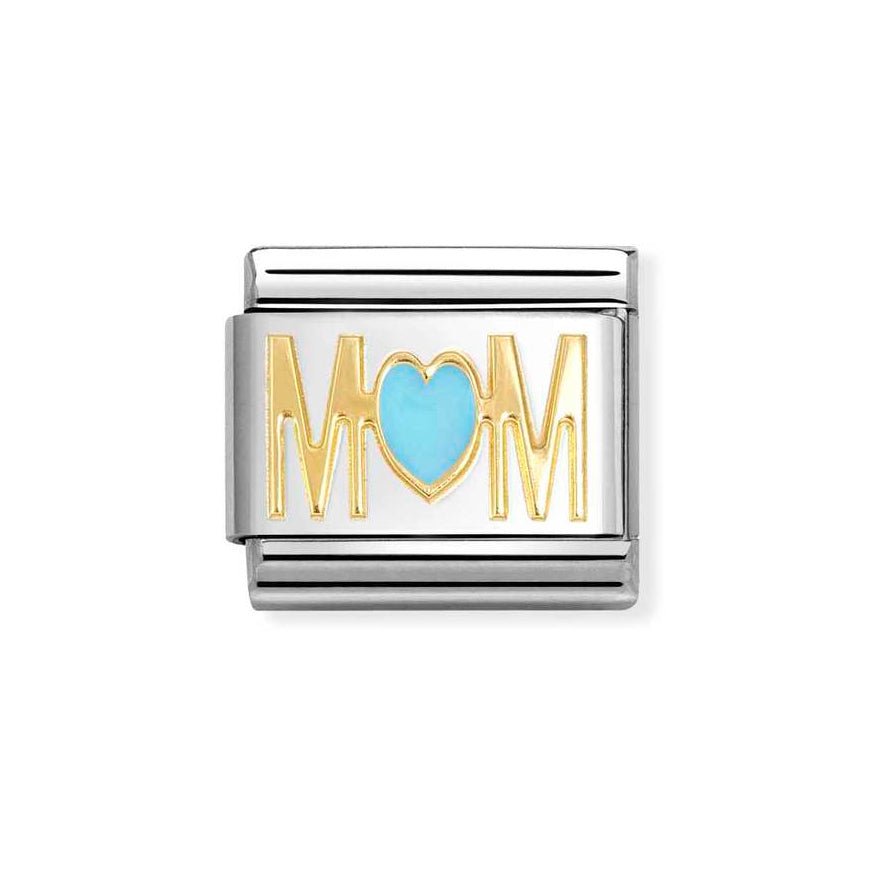 Nomination Classic 18K Gold Mom With Blue Enamel Heart Charm - MococoNomination030272/838033497549198Charms and Links