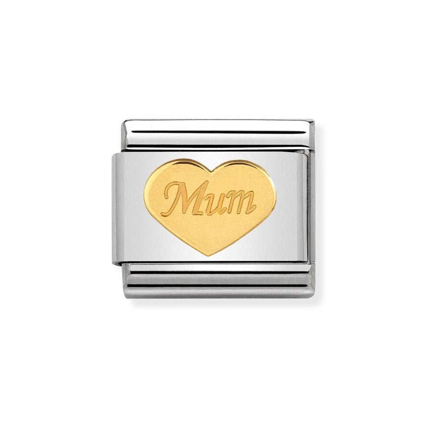 Nomination Classic 18k Gold Mum Heart Charm - MococoNomination030162/388033497429629Charms and Links