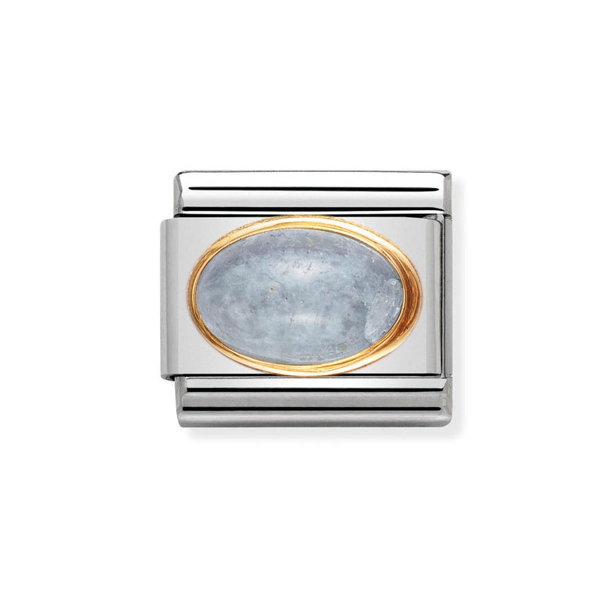 Nomination Classic Gold Aquamarine March Birthstone Charm - MococoNomination030504/018033497020130Charms and Links
