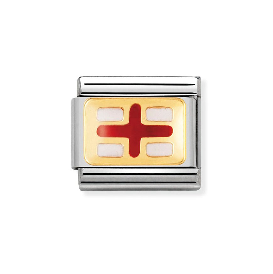 Nomination Classic Gold England Flag Charm - MococoNomination030234/088033497040930Charms and Links
