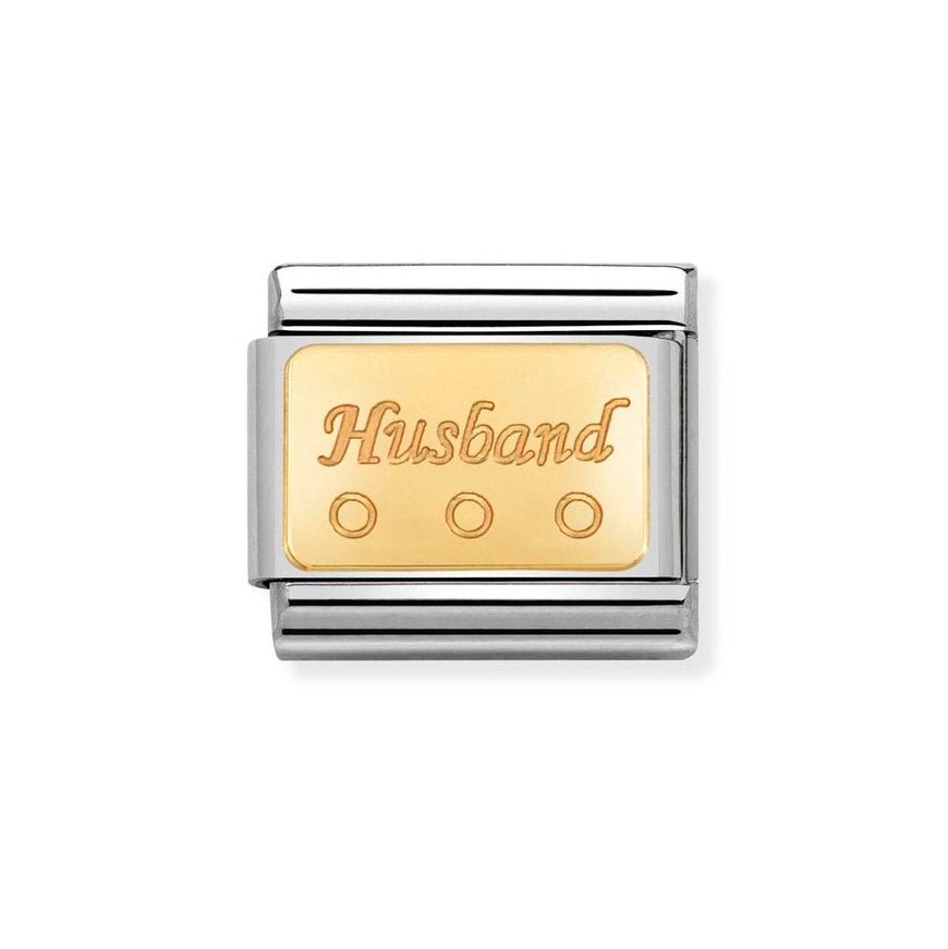 Nomination Classic Gold Husband Charm - MococoNomination030153/168033497462206Charms and Links