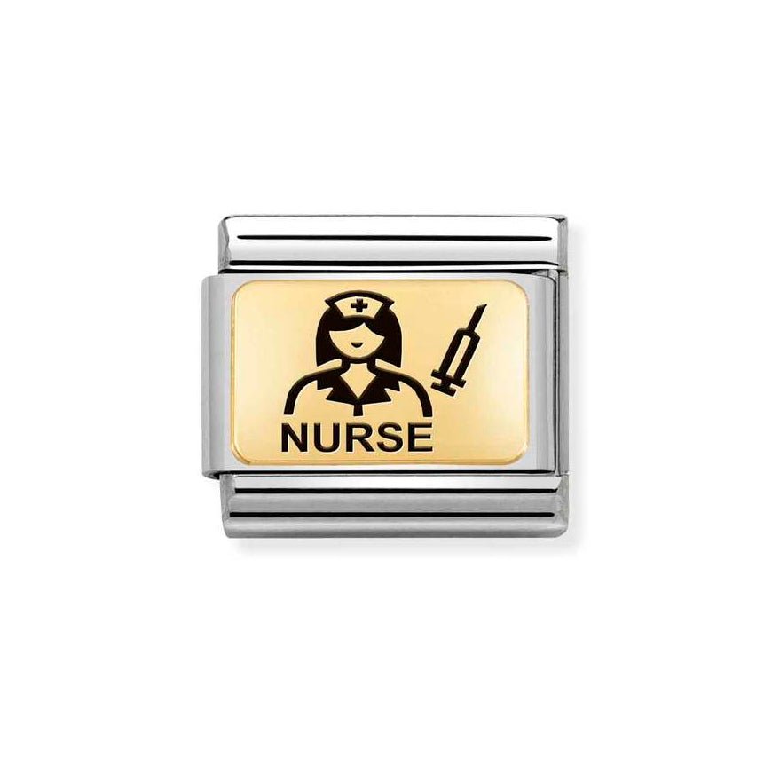 Nomination Classic Gold Nurse Charm - MococoNomination030166/178033497510358Charms and Links