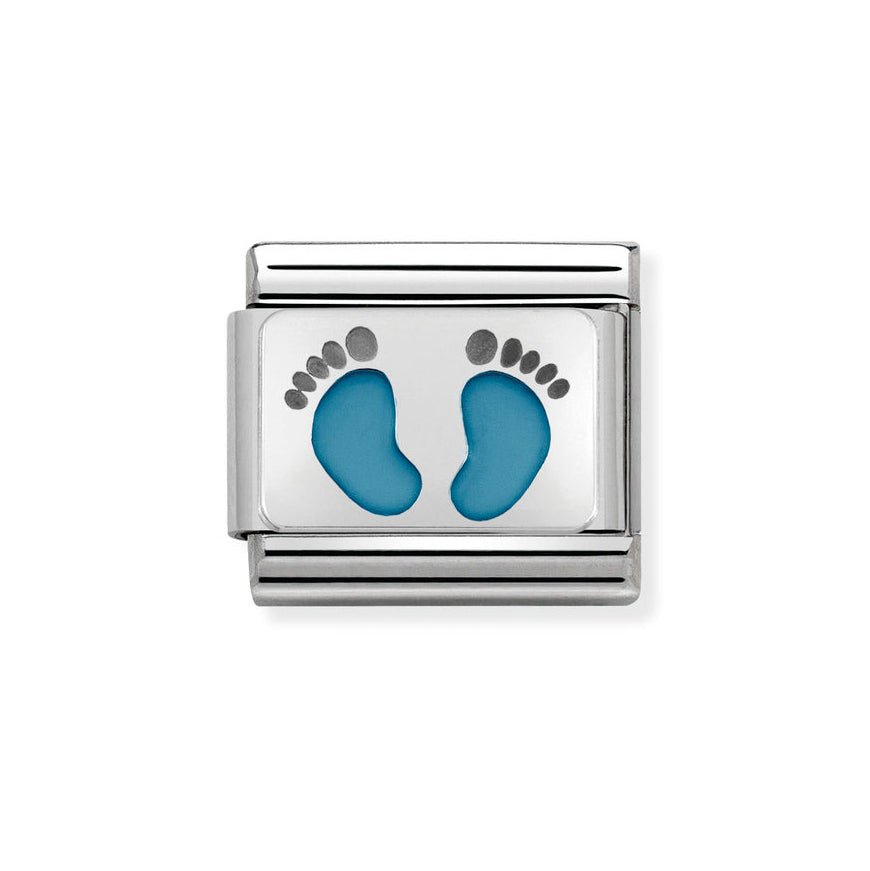 Nomination Classic Light Blue Footprints Charm - MococoNomination330208/158033497378972Charms and Links