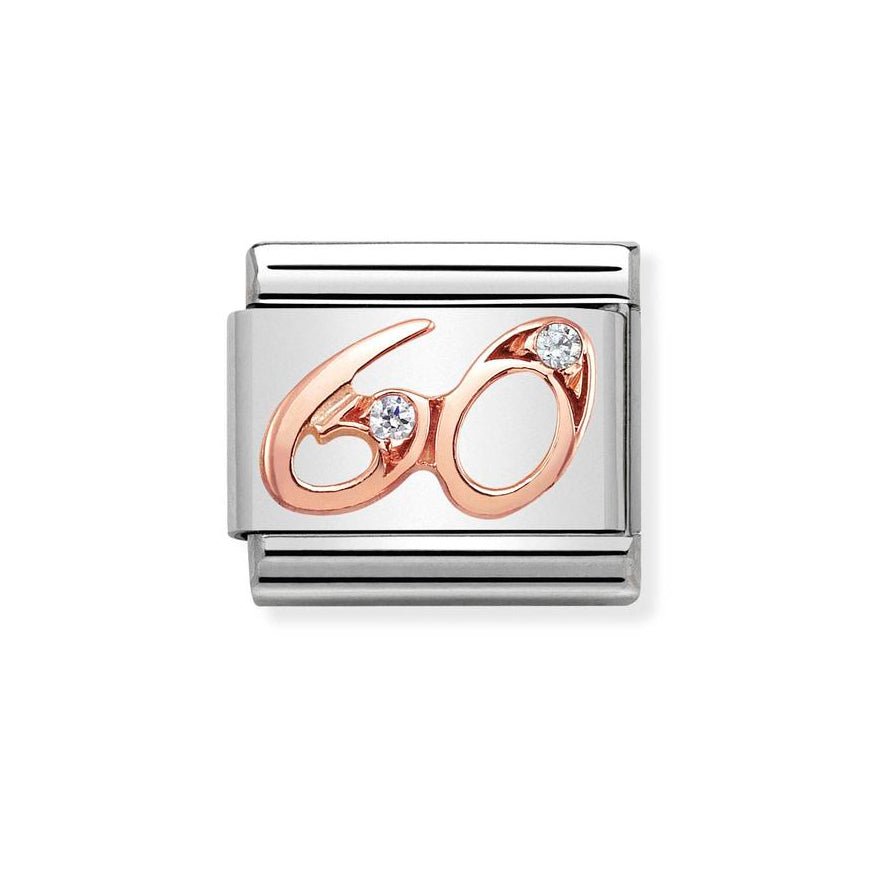 Nomination Classic Rose Gold CZ Number 60 Charm - MococoNomination430315/608033497440907Charms and Links