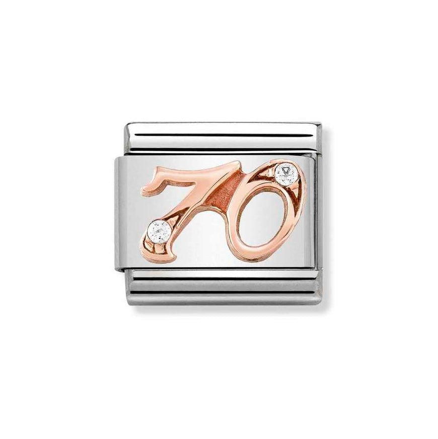 Nomination Classic Rose Gold CZ Number 70 Charm - MococoNomination430315/708033497485991Charms and Links