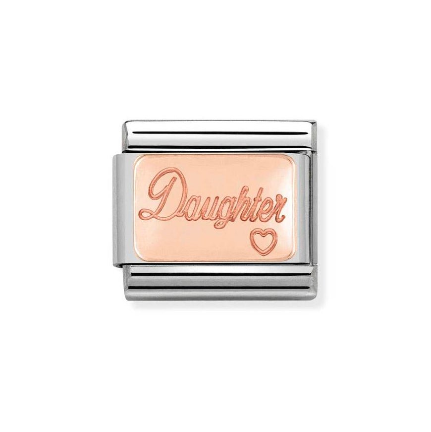 Nomination Classic Rose Gold Daughter Plate Charm - MococoNomination430101/438033497453006Charms and Links
