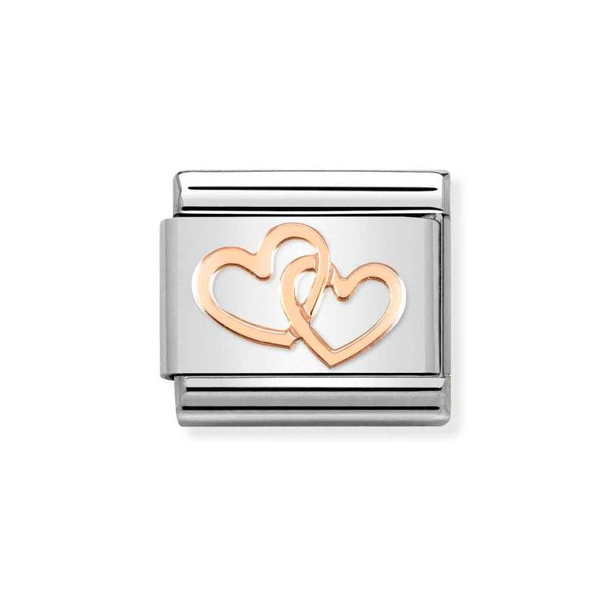 Nomination Classic Rose Gold Intertwined Linked Hearts Charm - MococoNomination430104/418033497521910Charms and Links