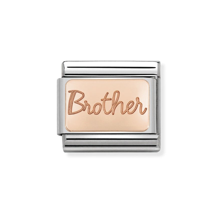 Nomination Classic Rose Gold Plated Brother Charm - MococoNomination430101/378033497430632Charms and Links