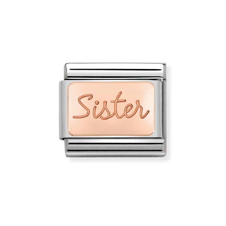 Nomination Classic Rose Gold Plated Sister Charm - MococoNomination430101/388033497430649Charms and Links