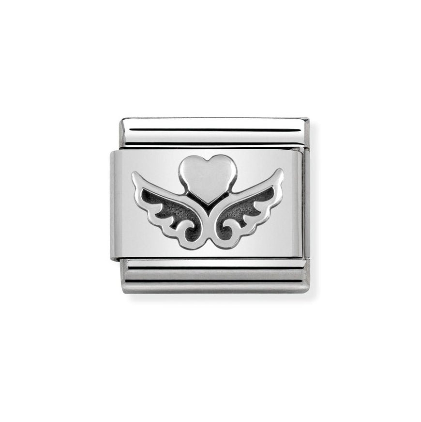 Nomination Classic Silver Angel Heart Charm - MococoNomination330101/138033497384782Charms and Links