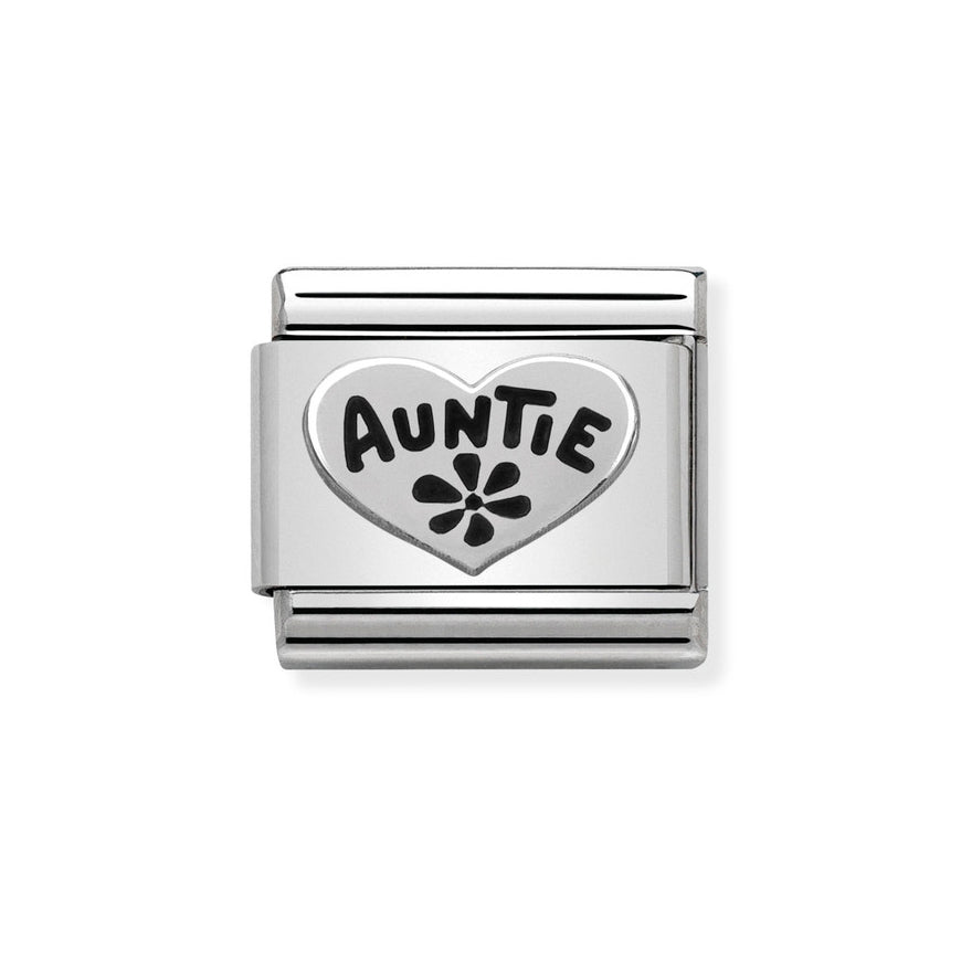 Nomination Classic Silver Auntie Heart Charm - MococoNomination330101/178033497430304Charms and Links