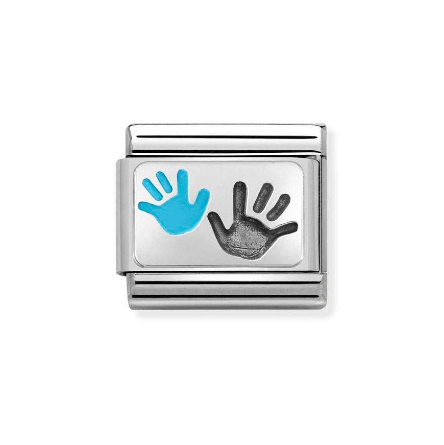 Nomination Classic Silver Hand Parent Blue Son Charm - MococoNomination330208/438033497491688Charms and Links