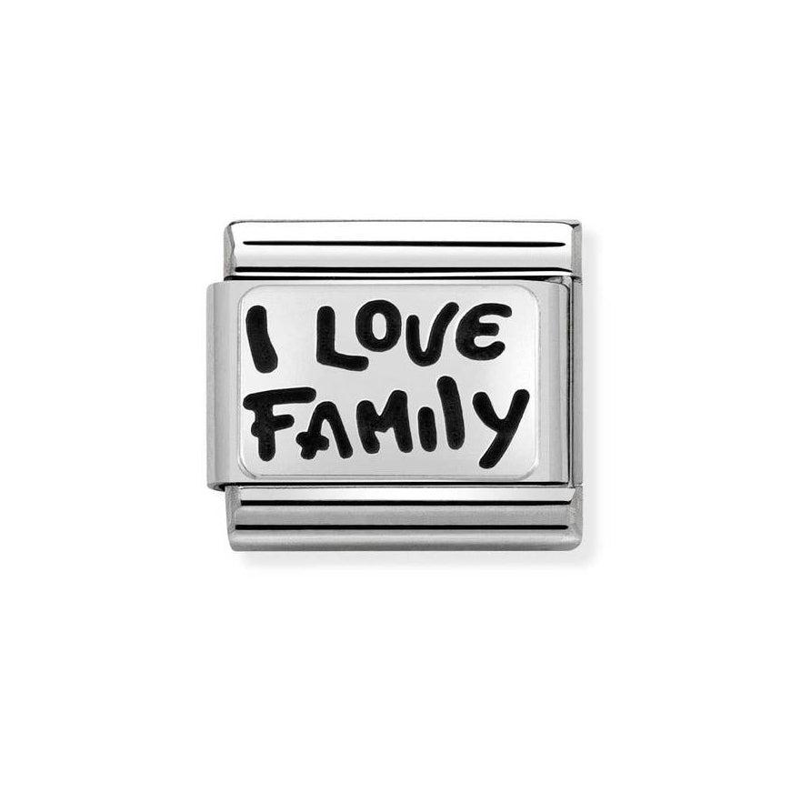 Nomination Classic Silver I Love Family Charm - MococoNomination330102/348033497378880Charms and Links