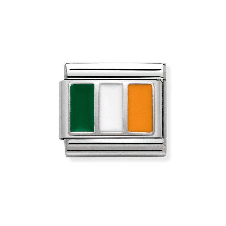 Nomination Classic Silver Ireland Flag Charm - MococoNomination330207/068033497412263Charms and Links