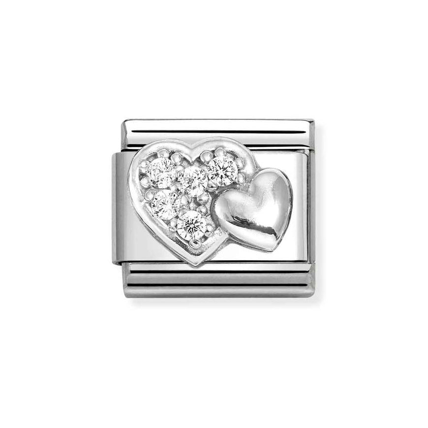 Nomination Classic Silver Raised Hearts Charm - MococoNomination330304/478033497549921Charms and Links