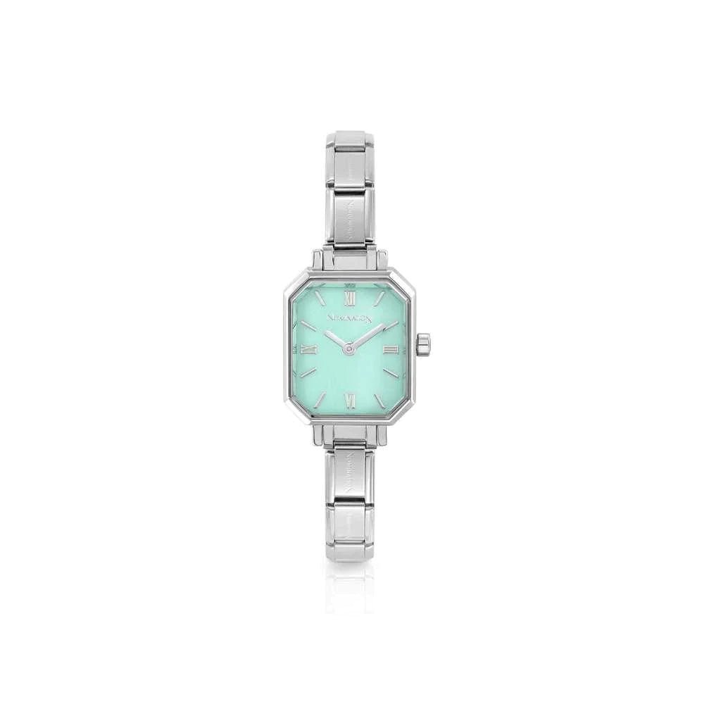 Nomination Classic Silver Rectangular Aqua Green Dial Watch - MococoNomination076037/0328033497521354Watches and Accessories