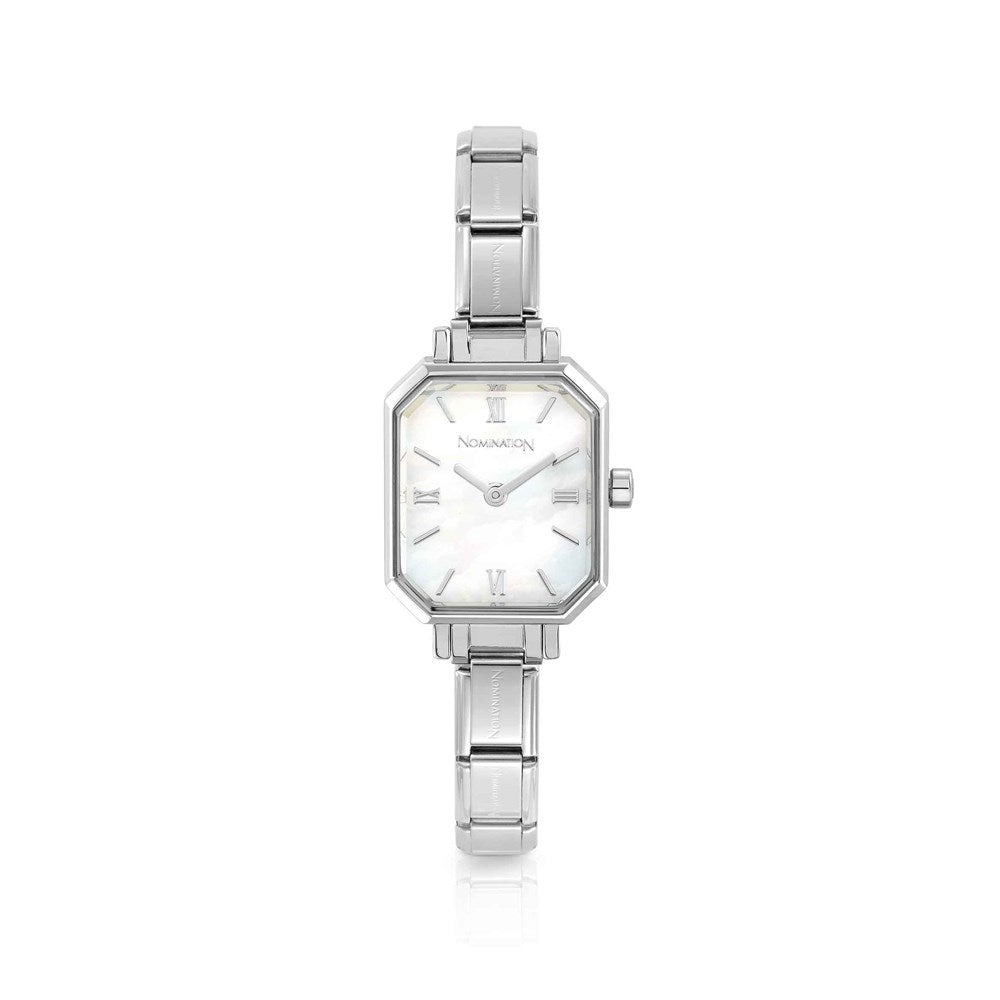 Nomination Classic Silver Rectangular Mother of Pearl Dial Watch - MococoNomination076037/0088033497521323Watches and Accessories