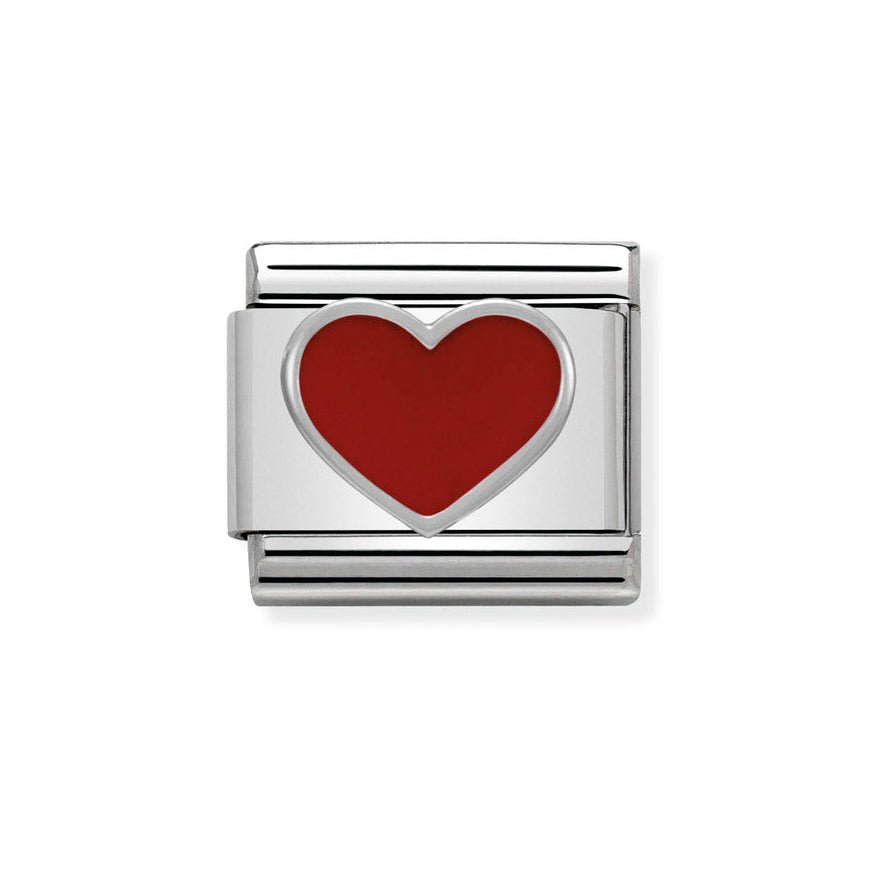 Nomination Classic Silver Red Enamel Heart Charm - MococoNomination330202/178033497332097Charms and Links