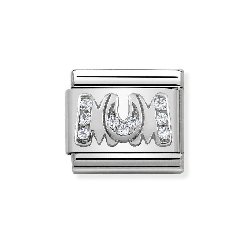 Nomination Classic Silver Sparkling CZ Mum Classic Charm - MococoNomination330316/088033497379030Charms and Links