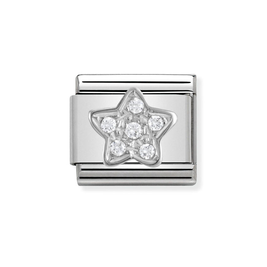 Nomination Classic Silver Sparkling Star Charm - MococoNomination330304/028033497274137Charms and Links